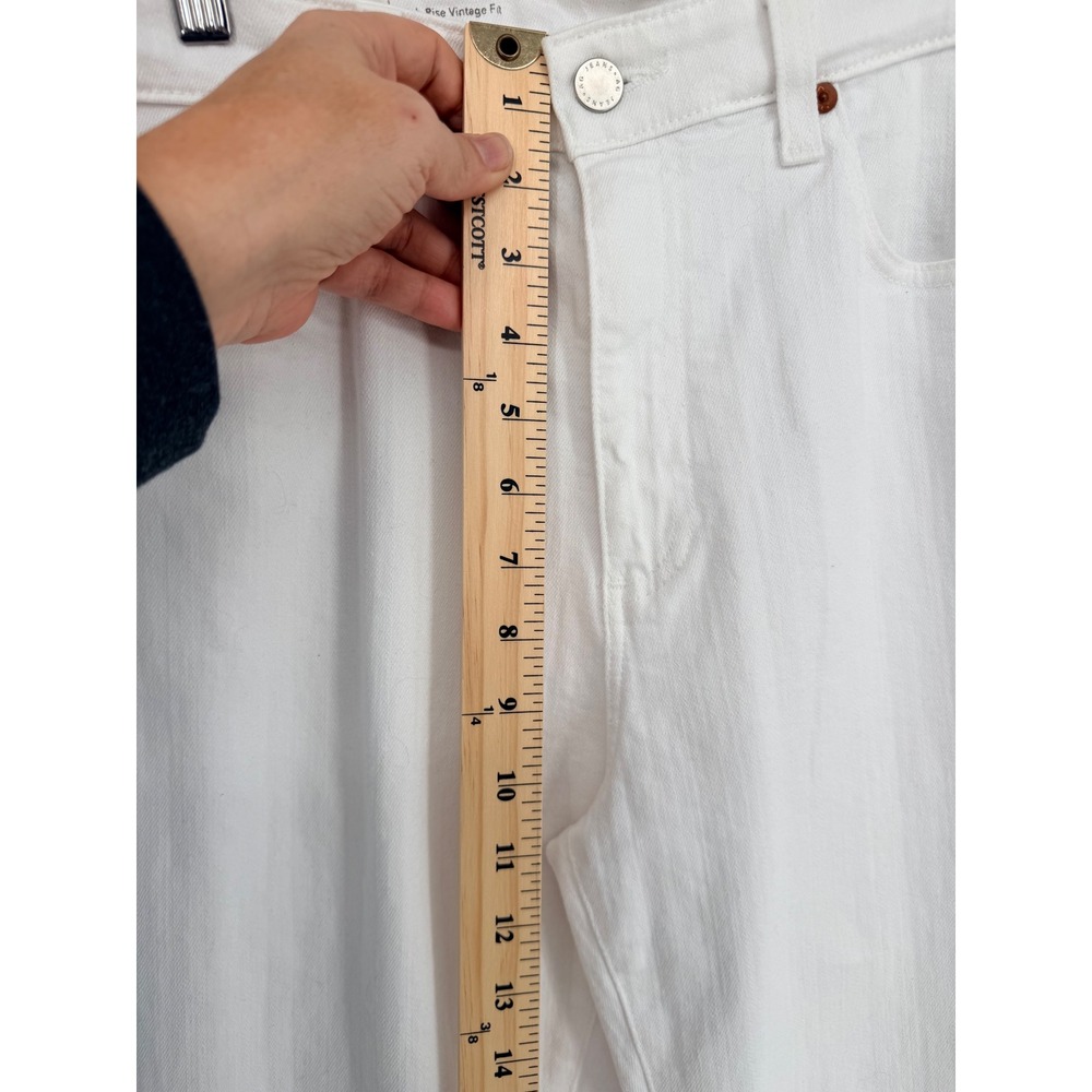 AG Adriano Goldschmied Alexxis Boot High Rise Vintage Fit White Jeans‎ Raw Hem - Picture 8 of 14
